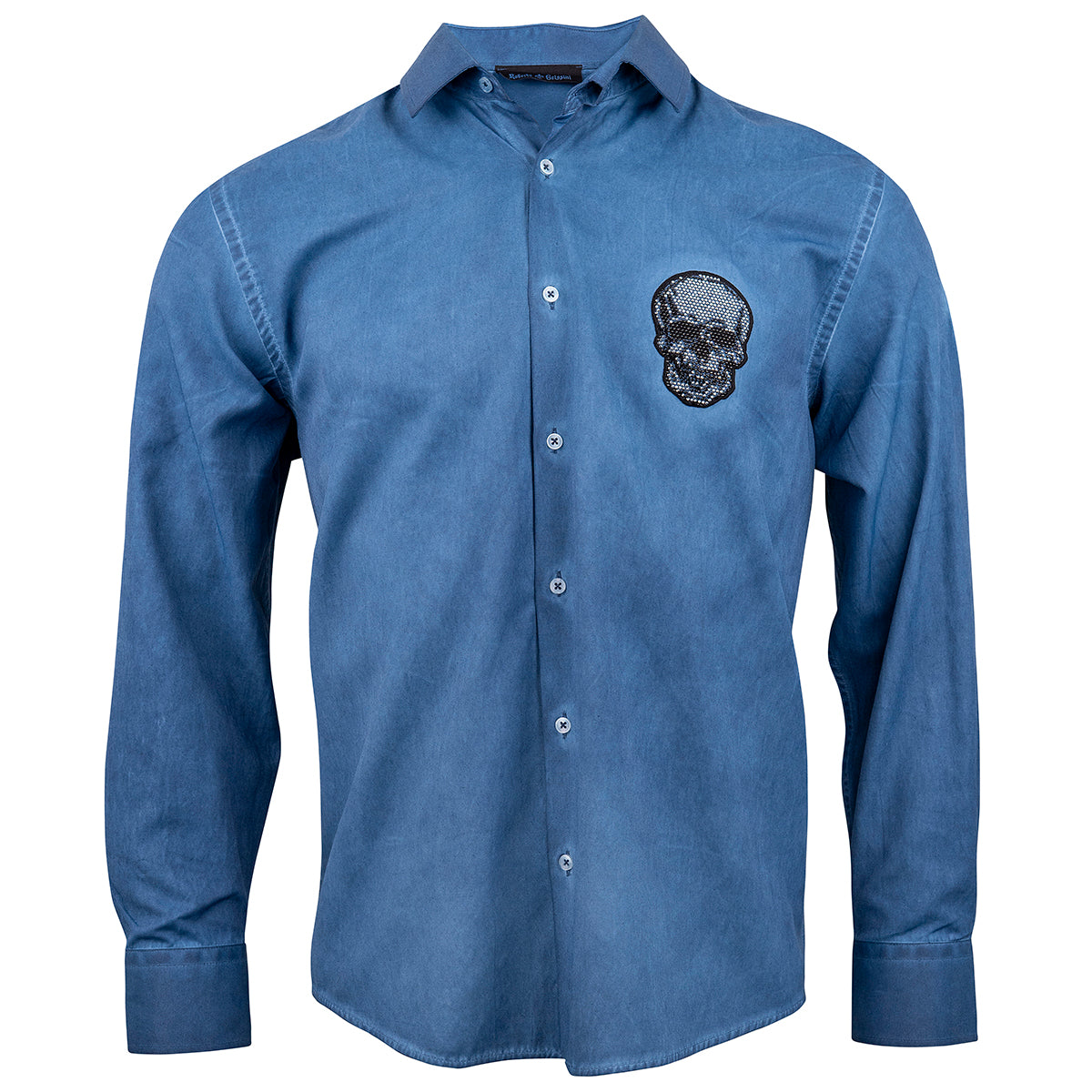 Stone washed Hemd Skull