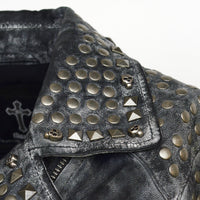Zoe Lederjacke Grau