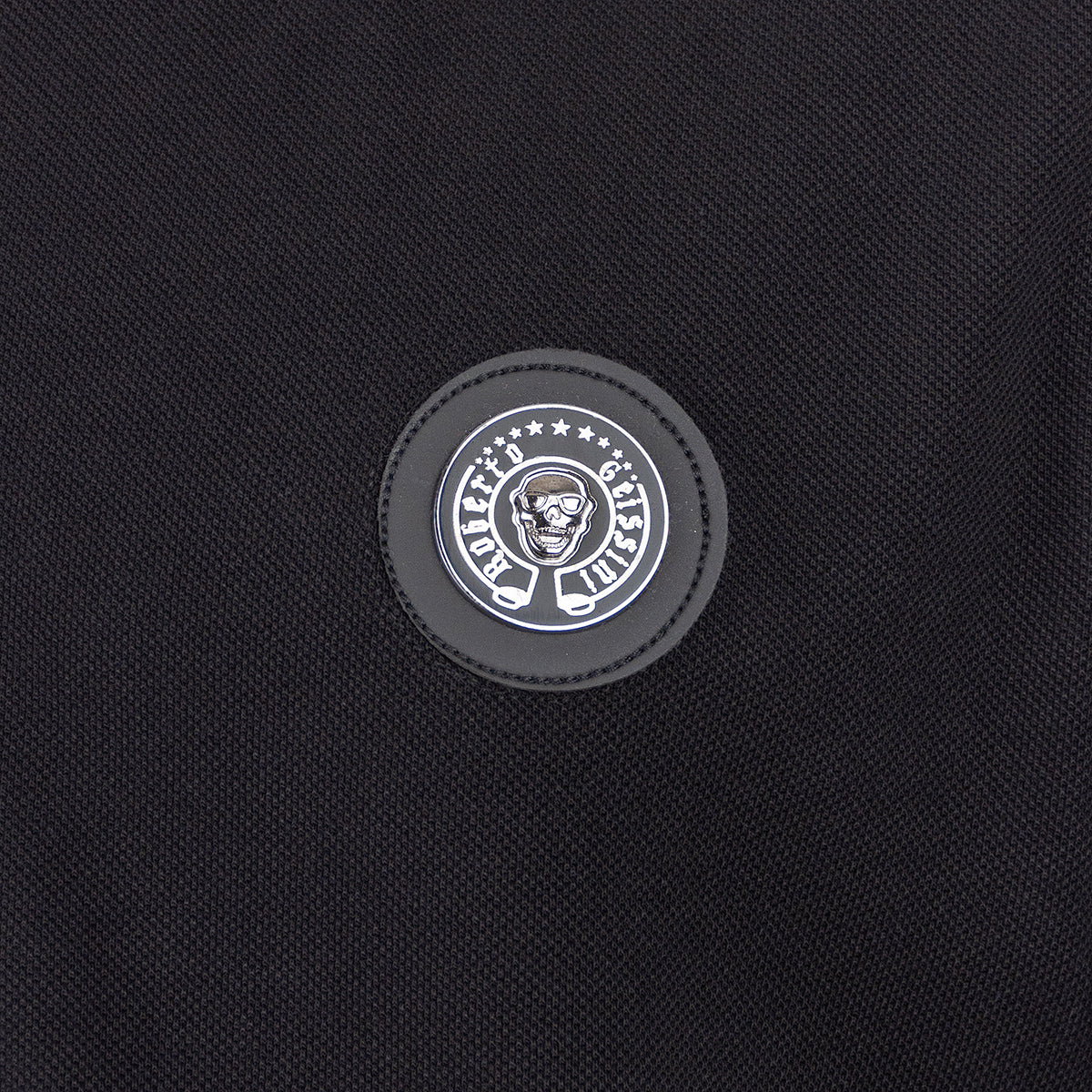 Skull Stitch Polo Black