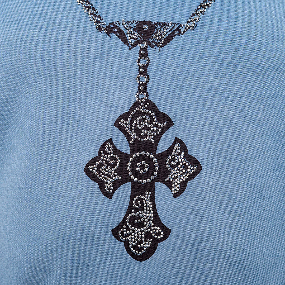 Chain stonewashed V-Neck T-Shirt