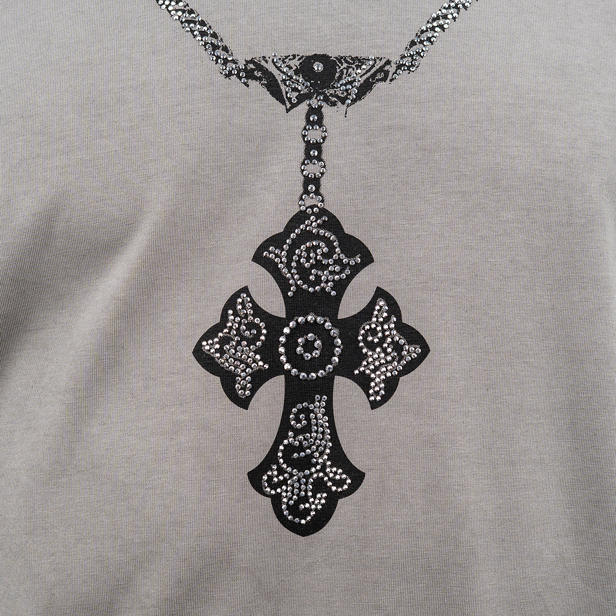 Chain stonewashed V-Neck T-Shirt