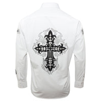 Herren Hemd PATCHES white