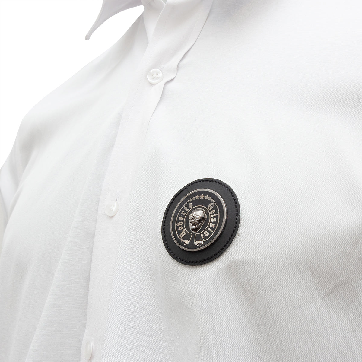 Herren Hemd PATCHES white