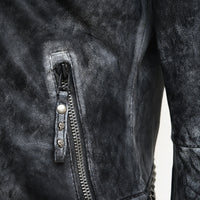 Zoe Lederjacke Grau