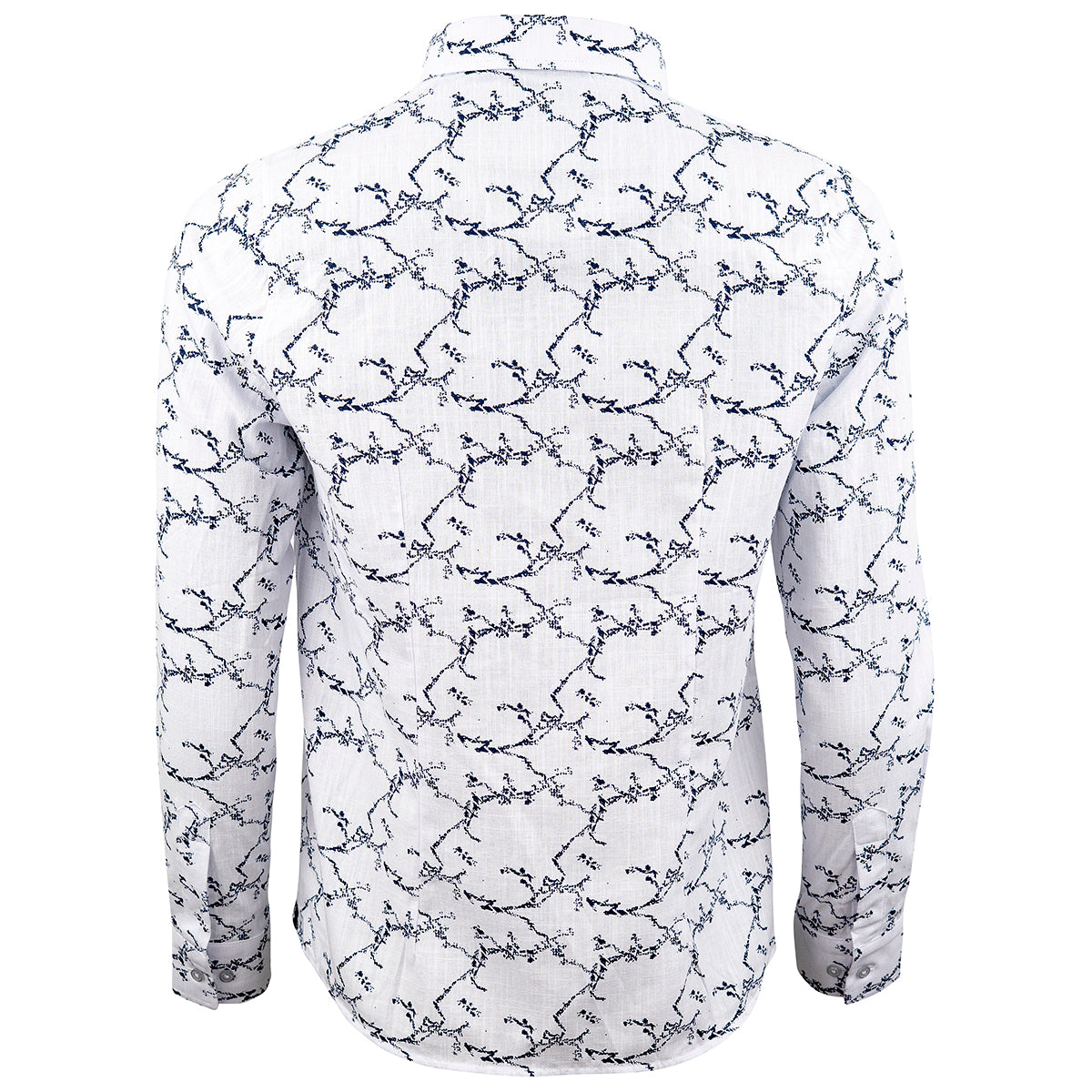 Leinen Bluse Lady-weiss-grau