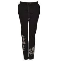 Silver Skull Jogging Pants Black