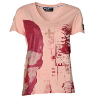 Half Skull T-Shirt Pink
