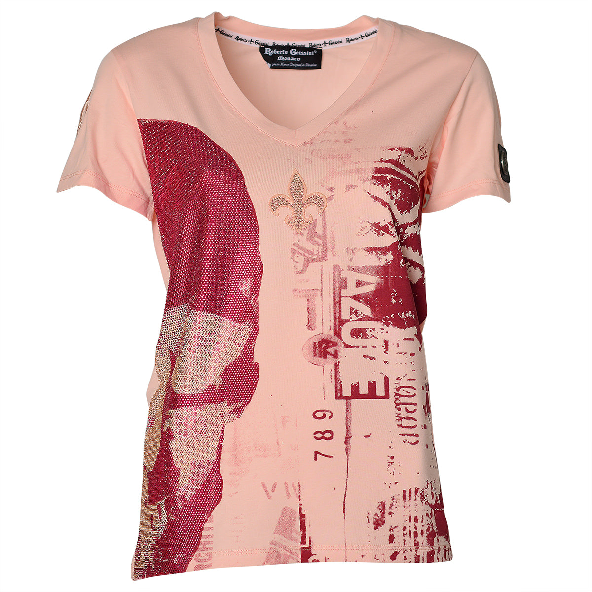 Half Skull T-Shirt Pink
