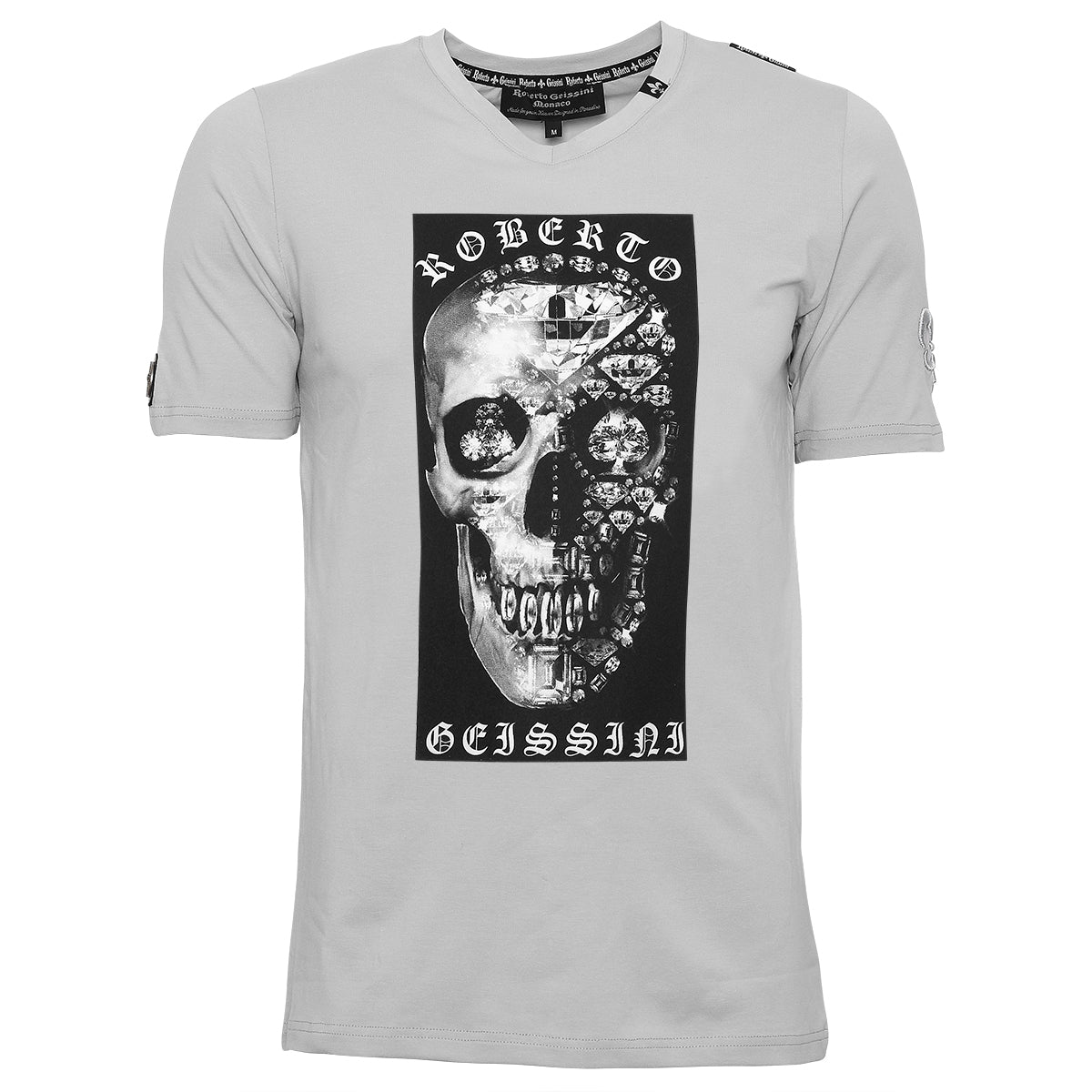 Jewel Skull T-Shirt Gray