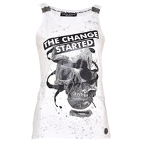 Skull The Change Top White