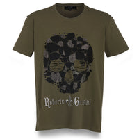 Stone Skull T-Shirt Green