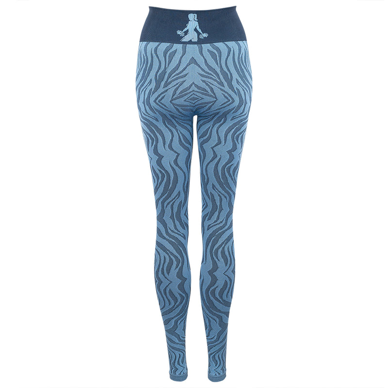 Sport Leggings Zebra Blau