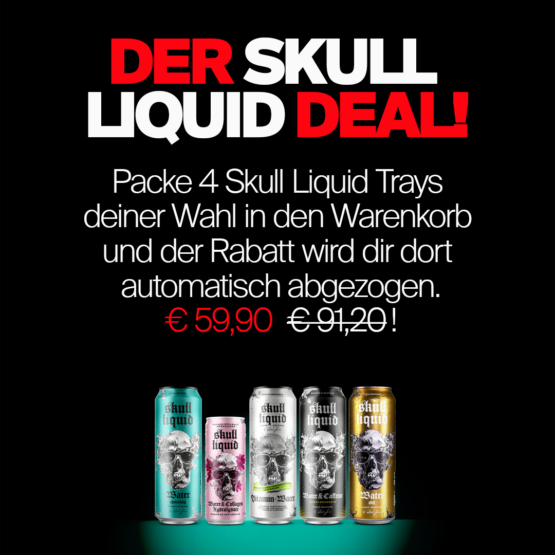 12 x Skull Liquid Sparkling Wasser - Limited Edition