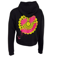 Smiley Hoodie Schwarz Gelb