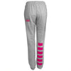 Stripe Jogging Pants Gray Pink