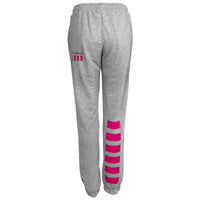 Stripe Jogging Pants Gray Pink