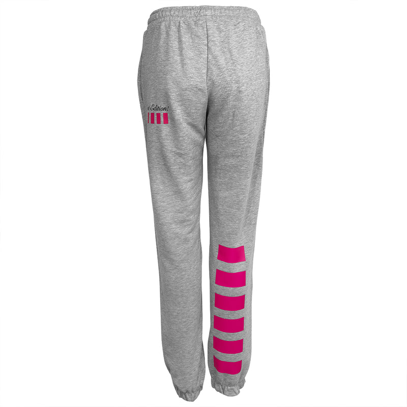 Stripe Jogging Pants Gray Pink