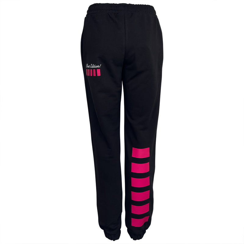 Stripe Jogging Pants Black Pink