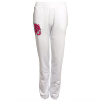 Stripe Jogging Pants White Pink