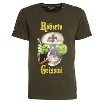 Plant Skull T-Shirt Khaki Unisex