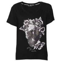 Flower Skull T-Shirt Black