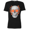 Stitched Skull T-Shirt Black Orange