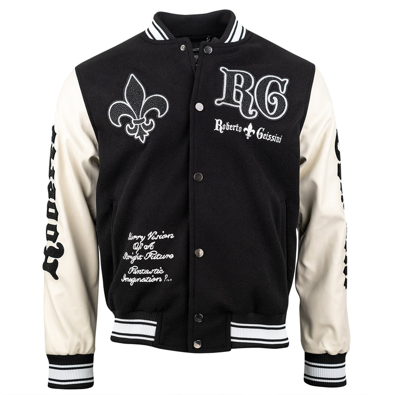 Robertogeissini Roberto Geissini Jacke Silber Parka Leder Leo