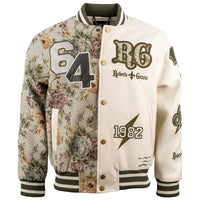 Flower College Jacke Beige