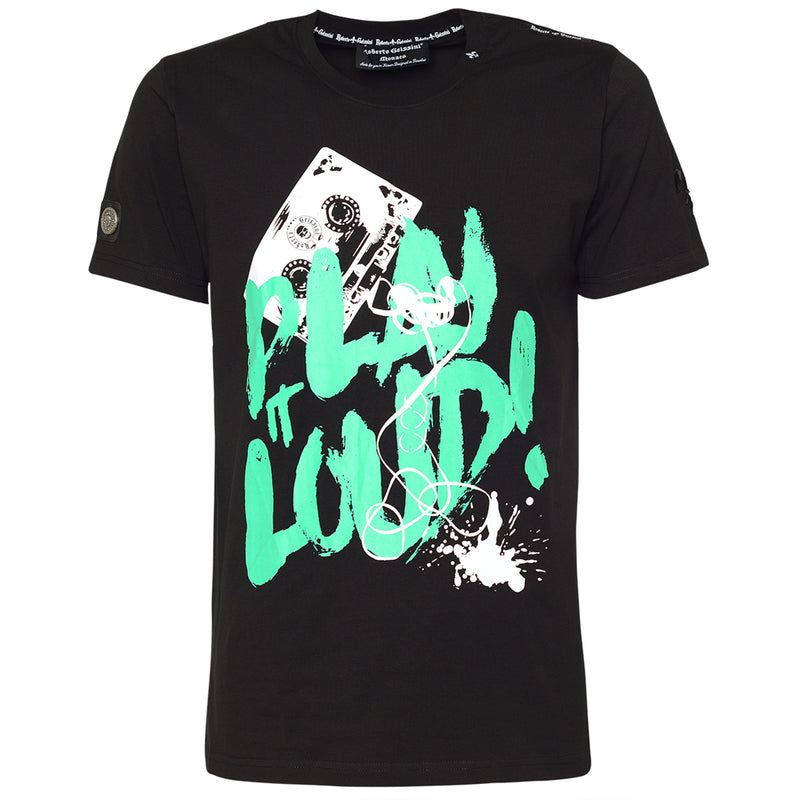 Play It Loud T-Shirt Schwarz Grün
