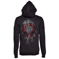 Cross Ornament Sweat Jacket Black