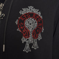 Cross Ornament Sweat Jacket Black