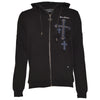 Blue Multi Cross Sweat Jacket Black