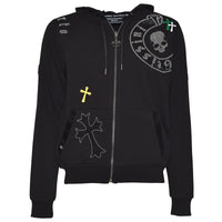 Coulor Cross sweat jacket black