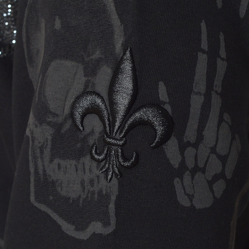 Multi Skull Sweat Jacket Black