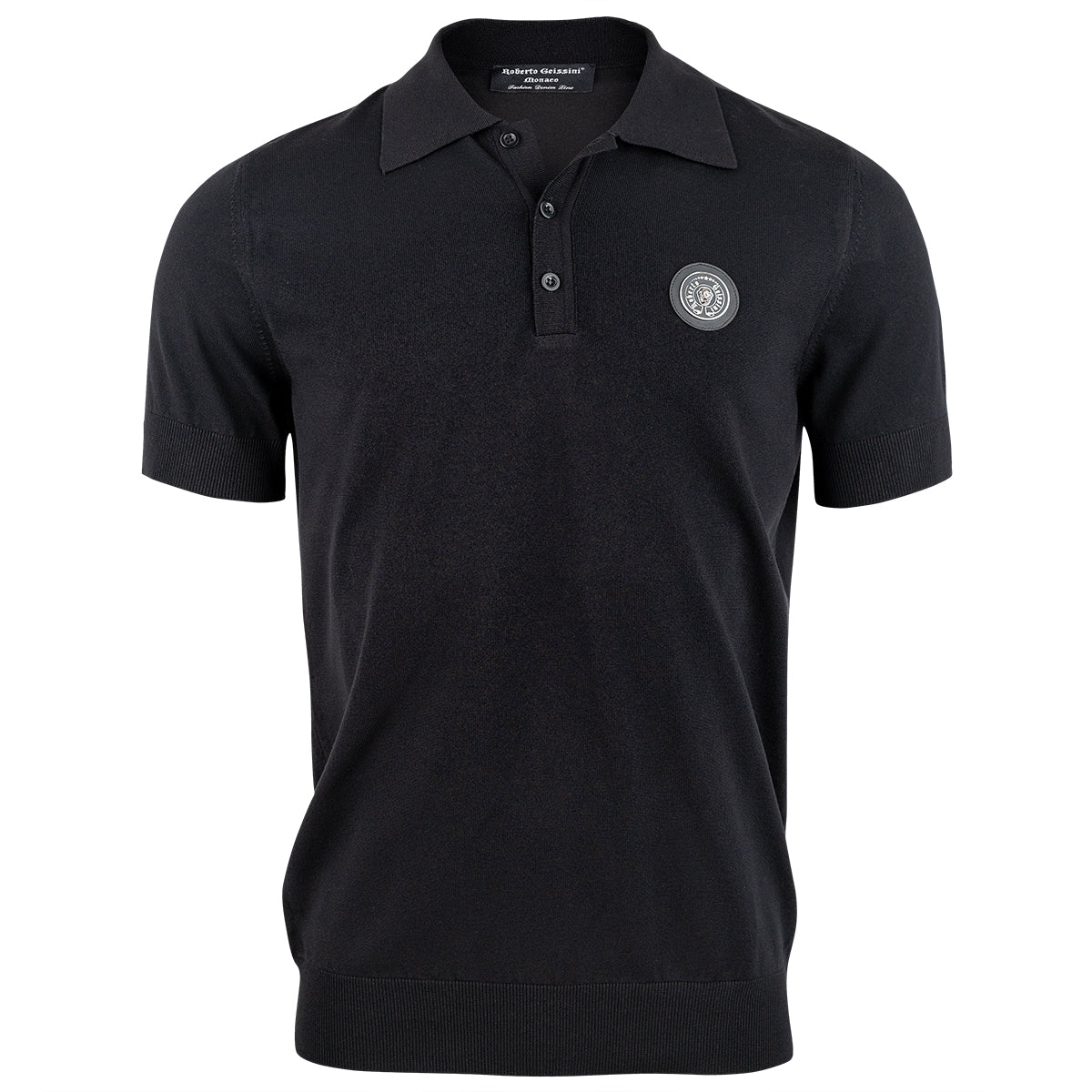 Black polo collar shirt online