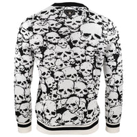 Multi Skull Strickpullover Schwarz