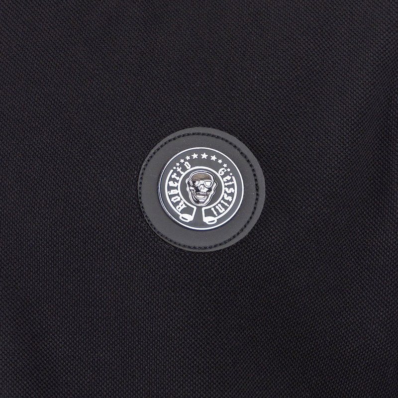 Skull Stitch Polo Black