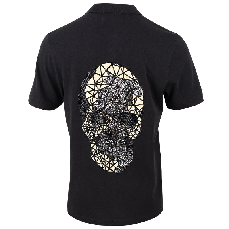 Skull Gold Polo Schwarz