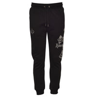 Skull Cross Jogging Pants Black