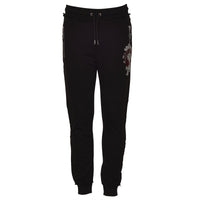 Cross Ornament Jogging Pants Black