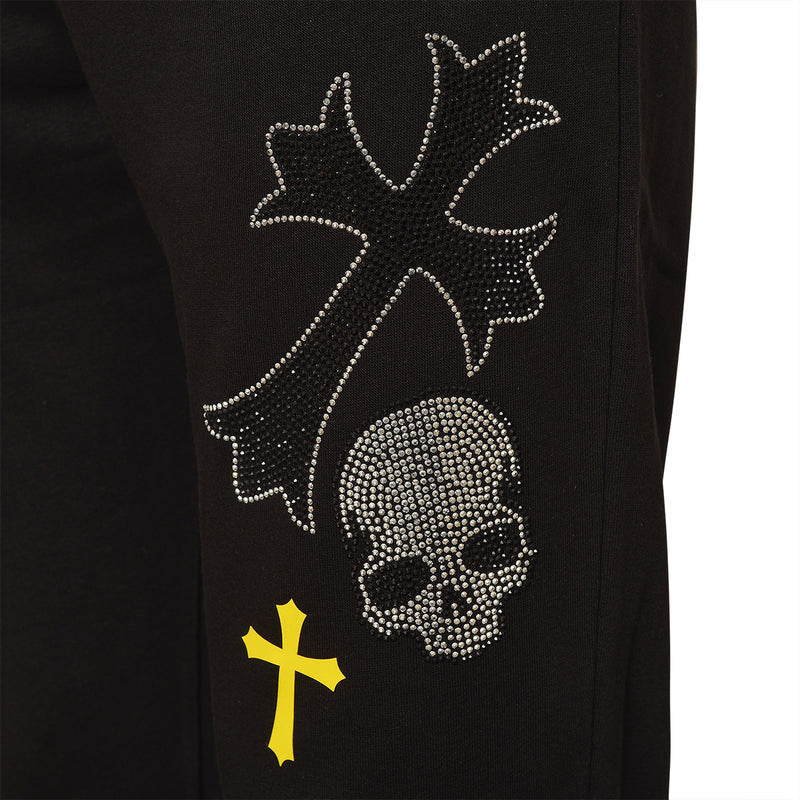 Coulor Cross Jogging Pants Black