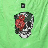 Skull Rose Swim Trunks Green