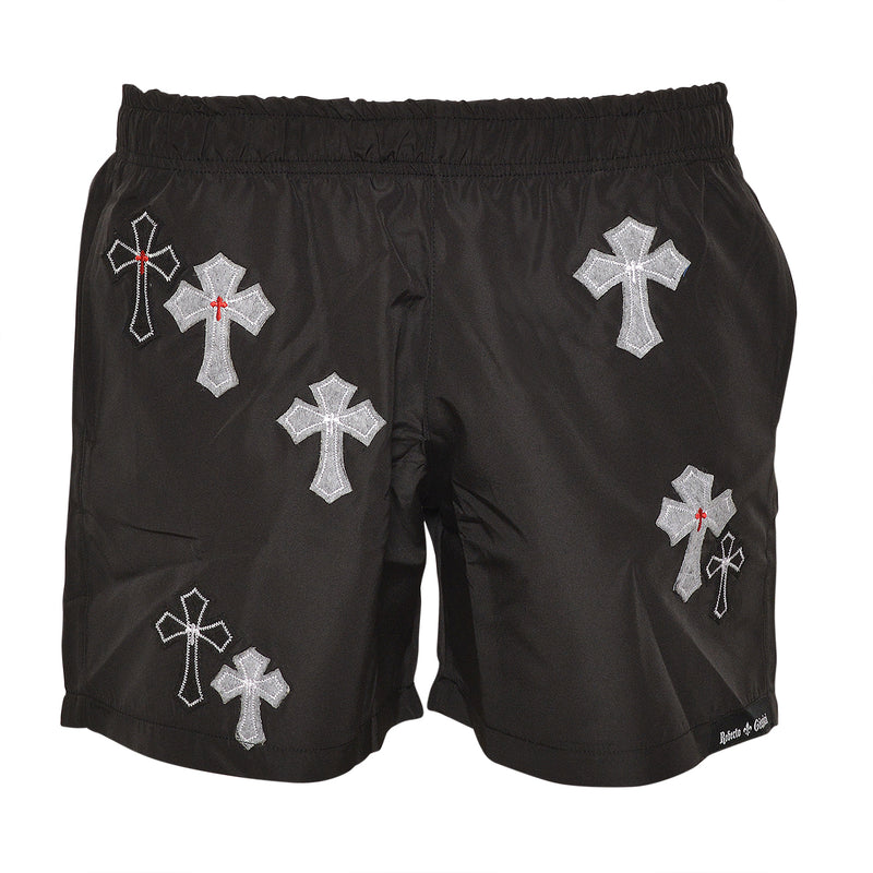 Cross Over Swim Trunks Black