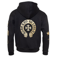 Gold Sweatjacke Schwarz