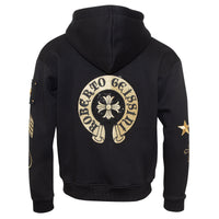 Gold Sweatjacke Schwarz