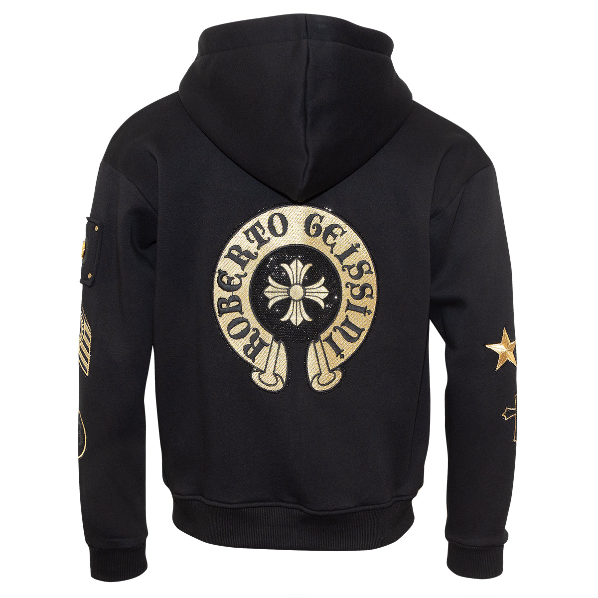 Gold Sweatjacke Schwarz