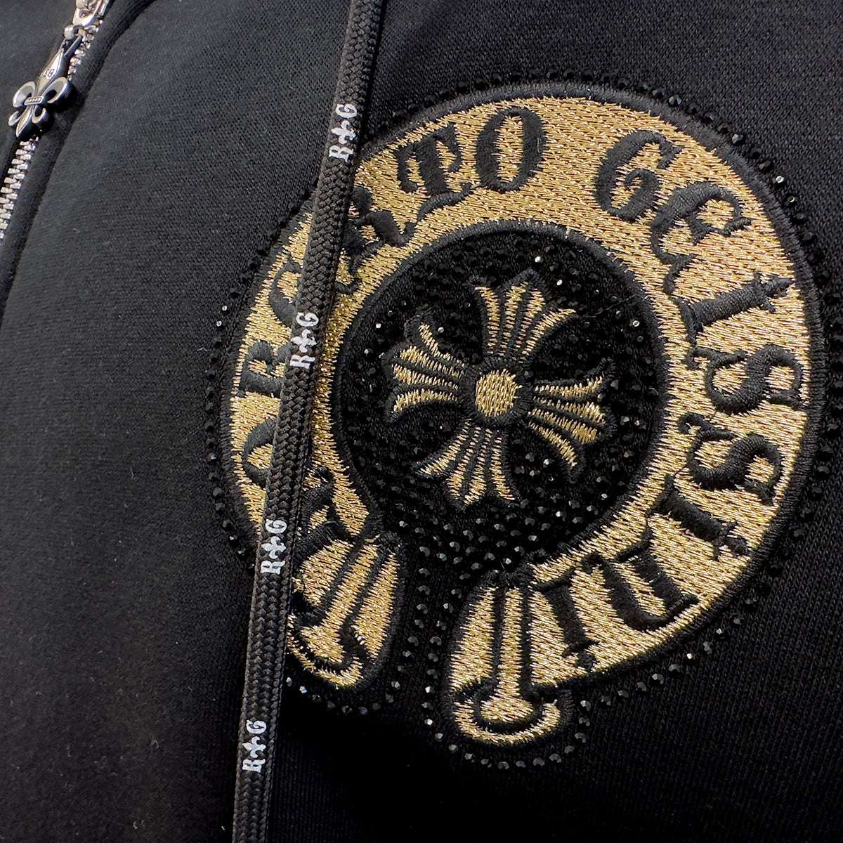 Gold Sweatjacke Schwarz