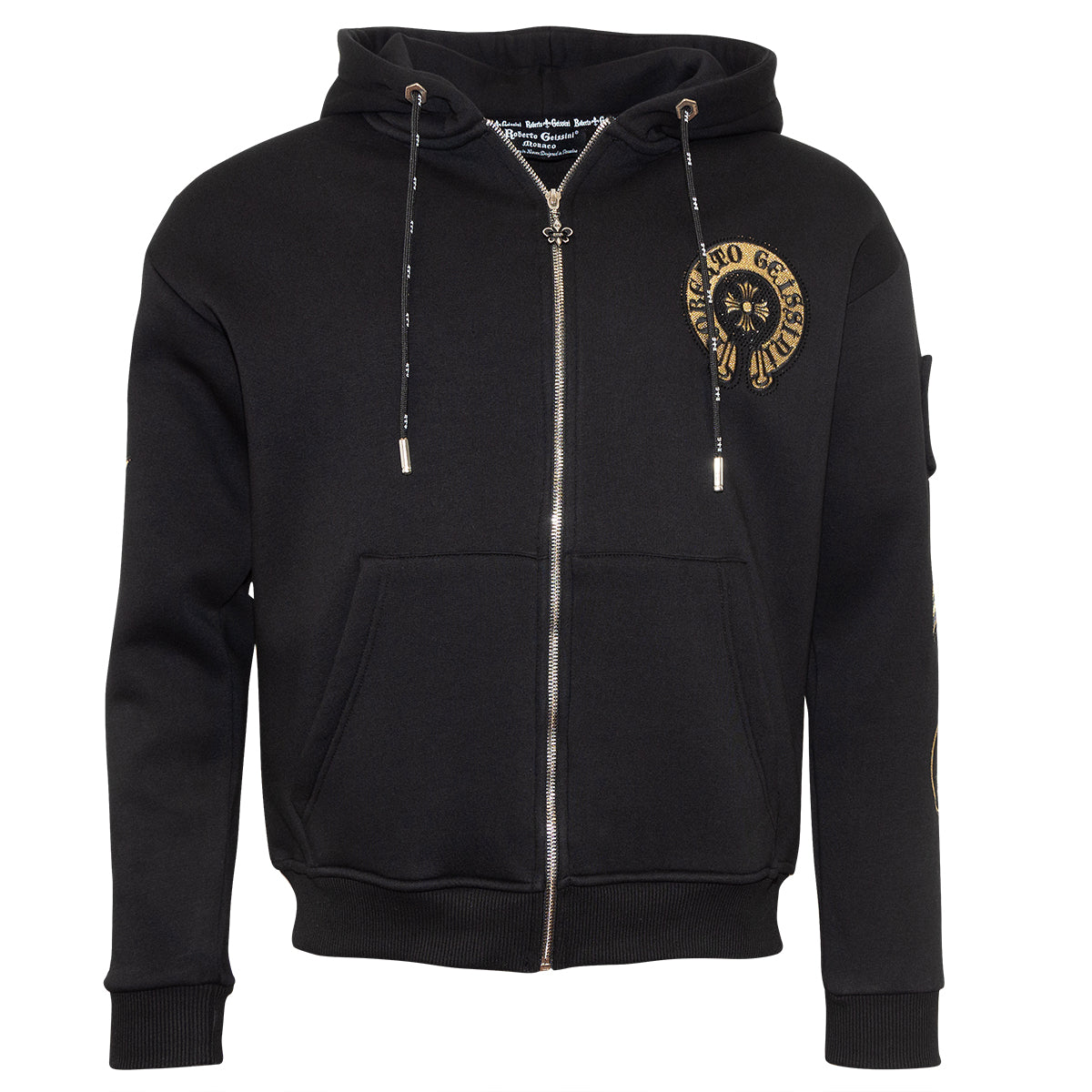 Gold Sweatjacke Schwarz