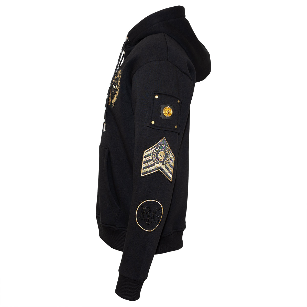 Gold Sweatjacke Schwarz