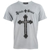 Cross stonewashed V-Neck T-Shirt